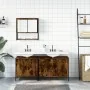 Set de muebles baño 3 pzas madera contrachapada roble ahumado de , Muebles de baño - Ref: Foro24-3214672, Precio: 170,45 €, D...