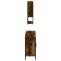 Set de muebles baño 3 pzas madera contrachapada roble ahumado de , Muebles de baño - Ref: Foro24-3214672, Precio: 170,45 €, D...