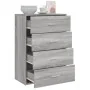 Aparador de madera de ingeniería gris Sonoma 60x31x84 cm de , Aparadores - Ref: Foro24-840504, Precio: 86,71 €, Descuento: -5%%