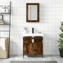 Set de muebles baño 2 pzas madera contrachapada roble ahumado by , Bathroom furniture - Ref: Foro24-3214777, Price: 91,38 €, ...