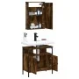 Set de muebles baño 2 pzas madera contrachapada roble ahumado by , Bathroom furniture - Ref: Foro24-3214777, Price: 91,38 €, ...