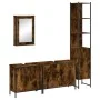 Set de muebles baño 4 pzas madera contrachapada roble ahumado von , Badezimmermöbel - Ref: Foro24-3214812, Preis: 230,95 €, R...