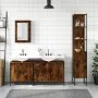 Set de muebles baño 4 pzas madera contrachapada roble ahumado von , Badezimmermöbel - Ref: Foro24-3214812, Preis: 230,95 €, R...
