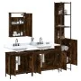 Set de muebles baño 4 pzas madera contrachapada roble ahumado von , Badezimmermöbel - Ref: Foro24-3214812, Preis: 230,95 €, R...