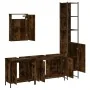 Set de muebles baño 4 pzas madera contrachapada roble ahumado von , Badezimmermöbel - Ref: Foro24-3214812, Preis: 230,95 €, R...