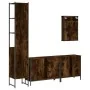 Set de muebles baño 4 pzas madera contrachapada roble ahumado von , Badezimmermöbel - Ref: Foro24-3214812, Preis: 230,95 €, R...