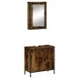 Set de muebles baño 2 pzas madera contrachapada roble ahumado | Foro24.es | Tu tienda online para hogar, jardín y más Foro24.es