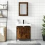 Set de muebles baño 2 pzas madera contrachapada roble ahumado | Foro24.es | Tu tienda online para hogar, jardín y más Foro24.es