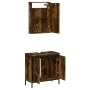 Set de muebles baño 2 pzas madera contrachapada roble ahumado | Foro24.es | Tu tienda online para hogar, jardín y más Foro24.es