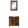 Set de muebles baño 2 pzas madera contrachapada roble ahumado | Foro24.es | Tu tienda online para hogar, jardín y más Foro24.es