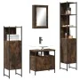 Set de muebles baño 4 pzas madera contrachapada roble ahumado by , Bathroom furniture - Ref: Foro24-3214827, Price: 217,85 €,...