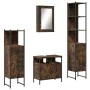 Set de muebles baño 4 pzas madera contrachapada roble ahumado by , Bathroom furniture - Ref: Foro24-3214827, Price: 217,85 €,...