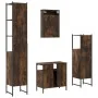 Set de muebles baño 4 pzas madera contrachapada roble ahumado by , Bathroom furniture - Ref: Foro24-3214827, Price: 217,85 €,...