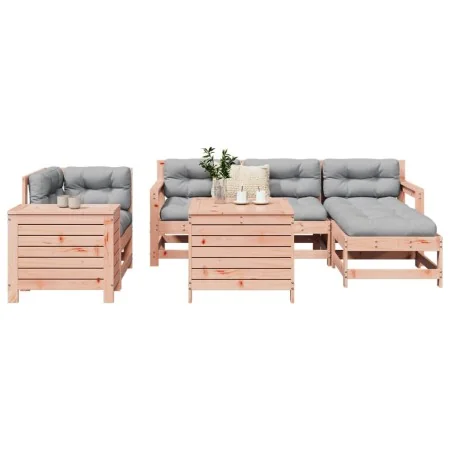 Juego de sofás de jardín 7 pzas madera maciza de abeto Douglas | Foro24.es | Tu tienda online para hogar, jardín y más Foro24.es