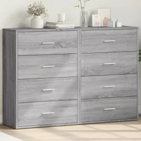 Aparadores 2 uds madera de ingeniería gris Sonoma 60x31x84 cm by , Sideboards - Ref: Foro24-3276586, Price: 168,87 €, Discoun...