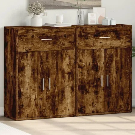 Aparadores 2 uds madera de ingeniería roble ahumado 60x30x84 cm | Foro24.es | Tu tienda online para hogar, jardín y más Foro24.es