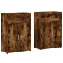 Aparadores 2 uds madera de ingeniería roble ahumado 60x30x84 cm | Foro24.es | Tu tienda online para hogar, jardín y más Foro24.es