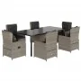 Set comedor jardín 7 pzas y cojines ratán sintético gris claro von , Gartensets - Ref: Foro24-3262908, Preis: 913,56 €, Rabat...