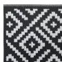 Alfombra de exterior ARAKIL blanca y negra 80x150 cm PP de , Protectores para exterior - Ref: Foro24-368571, Precio: 20,76 €,...