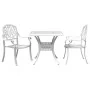 Mesa y sillas de bistró 3 piezas aluminio fundido blanco by , Garden sets - Ref: Foro24-3216339, Price: 534,78 €, Discount: -5%%