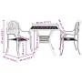 Mesa y sillas de bistró 3 piezas aluminio fundido blanco by , Garden sets - Ref: Foro24-3216339, Price: 534,78 €, Discount: -5%%