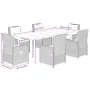 Set comedor de jardín 7 pzas con cojines ratán sintético marrón by , Garden sets - Ref: Foro24-3262852, Price: 909,46 €, Disc...