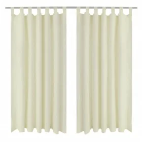 2 cortinas micro-satinadas con trabillas 140 x 245 cm de , Cortinas y visillos - Ref: Foro24-130358, Precio: 31,65 €, Descuen...