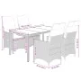 Set de muebles jardín 5 pzas con cojines ratán sintético negro | Foro24.es | Tu tienda online para hogar, jardín y más Foro24.es