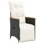 Set de comedor de jardín 7 pzas y cojines ratán sintético negro by , Garden sets - Ref: Foro24-3276836, Price: 795,66 €, Disc...