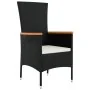 Set de comedor jardín 11 pzas con cojines ratán sintético negro de , Conjuntos de jardín - Ref: Foro24-3277523, Precio: 1,00 ...