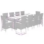 Set de comedor jardín 11 pzas con cojines ratán sintético negro by , Garden sets - Ref: Foro24-3277528, Price: 1,00 €, Discou...
