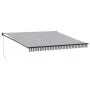 Toldo retráctil aluminio y tela gris antracita y blanco 4x3 m | Foro24.es | Tu tienda online para hogar, jardín y más Foro24.es