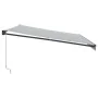 Toldo retráctil aluminio y tela gris antracita y blanco 5x3 m by , Awnings - Ref: Foro24-3216112, Price: 335,30 €, Discount: ...