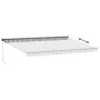 Toldo retráctil aluminio y tela gris antracita y blanco 5x3 m by , Awnings - Ref: Foro24-3216112, Price: 335,30 €, Discount: ...