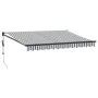 Toldo retráctil aluminio y tela antracita y blanco 3,5x2,5 m by , Awnings - Ref: Foro24-3216119, Price: 265,69 €, Discount: -5%%