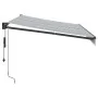 Toldo retráctil aluminio y tela antracita y blanco 3,5x2,5 m by , Awnings - Ref: Foro24-3216119, Price: 265,69 €, Discount: -5%%