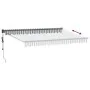 Toldo retráctil aluminio y tela antracita y blanco 3,5x2,5 m by , Awnings - Ref: Foro24-3216119, Price: 265,69 €, Discount: -5%%