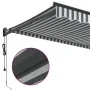 Toldo retráctil aluminio y tela antracita y blanco 3,5x2,5 m by , Awnings - Ref: Foro24-3216119, Price: 265,69 €, Discount: -5%%