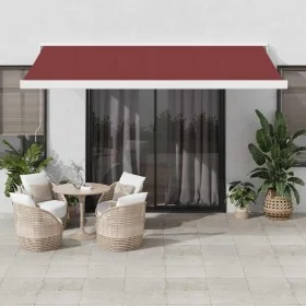 Toldo retráctil automático burdeos 400x300 cm de , Toldos - Ref: Foro24-3215325, Precio: 1,00 €, Descuento: -5%%