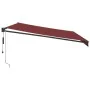 Toldo retráctil automático burdeos 500x300 cm by , Awnings - Ref: Foro24-3215312, Price: 454,96 €, Discount: -5%%