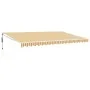 Toldo retráctil automático amarillo y blanco 5x3 m by , Awnings - Ref: Foro24-3154485, Price: 382,63 €, Discount: -5%%