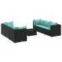 Set de muebles de jardín y cojines 7 pzas ratán sintético negro von , Gartensets - Ref: Foro24-3308028, Preis: 537,63 €, Raba...