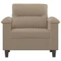 Sillón de tela de microfibra gris taupé 60 cm by , Sofas - Ref: Foro24-359549, Price: 178,78 €, Discount: -5%%