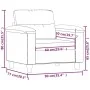 Sillón de tela de microfibra gris taupé 60 cm by , Sofas - Ref: Foro24-359549, Price: 178,78 €, Discount: -5%%