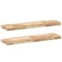 Estantes flotantes 2 uds madera acacia sin tratar 100x20x4 cm | Foro24.es | Tu tienda online para hogar, jardín y más Foro24.es