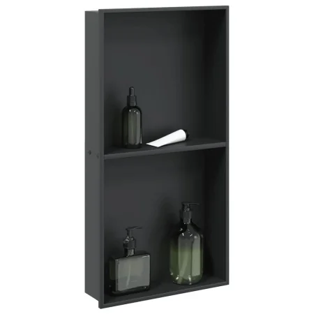 Hornacina ducha acero inoxidable negro mate 32x62x9 cm von , Duschwände und Duschwände - Ref: Foro24-4005134, Preis: 121,02 €...