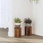 Soportes de plantas 2 uds madera roble envejecido 10x10x18 cm | Foro24.es | Tu tienda online para hogar, jardín y más Foro24.es