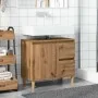 Armario lavabo baño madera ingeniería roble artisan 65x33x60 cm von , Badezimmerwaschtische - Ref: Foro24-857121, Preis: 86,8...