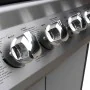 Barbacoa grill de gas 6+1 quemadores negra y plateada by , Barbecues - Ref: Foro24-273793, Price: 443,56 €, Discount: -5%%