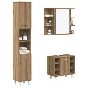 Juego de muebles baño 3 piezas madera ingeniería roble artisan de , Muebles de baño - Ref: Foro24-3328570, Precio: 230,77 €, ...
